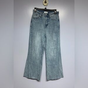 Pistola high rise wide leg raw hem Classic Denim Jeans 26